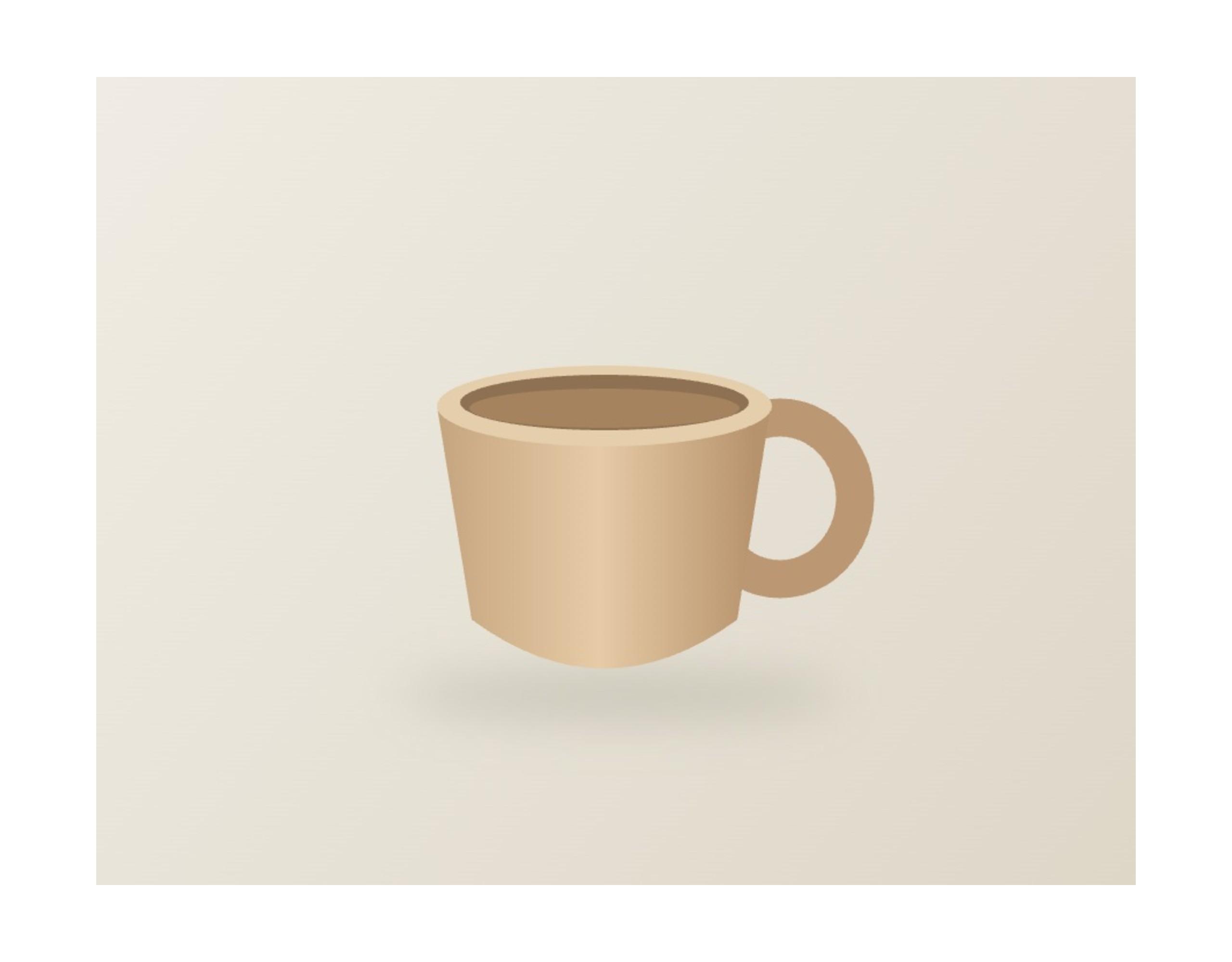 The same complete mug illustration inside a landscape image with white space around it