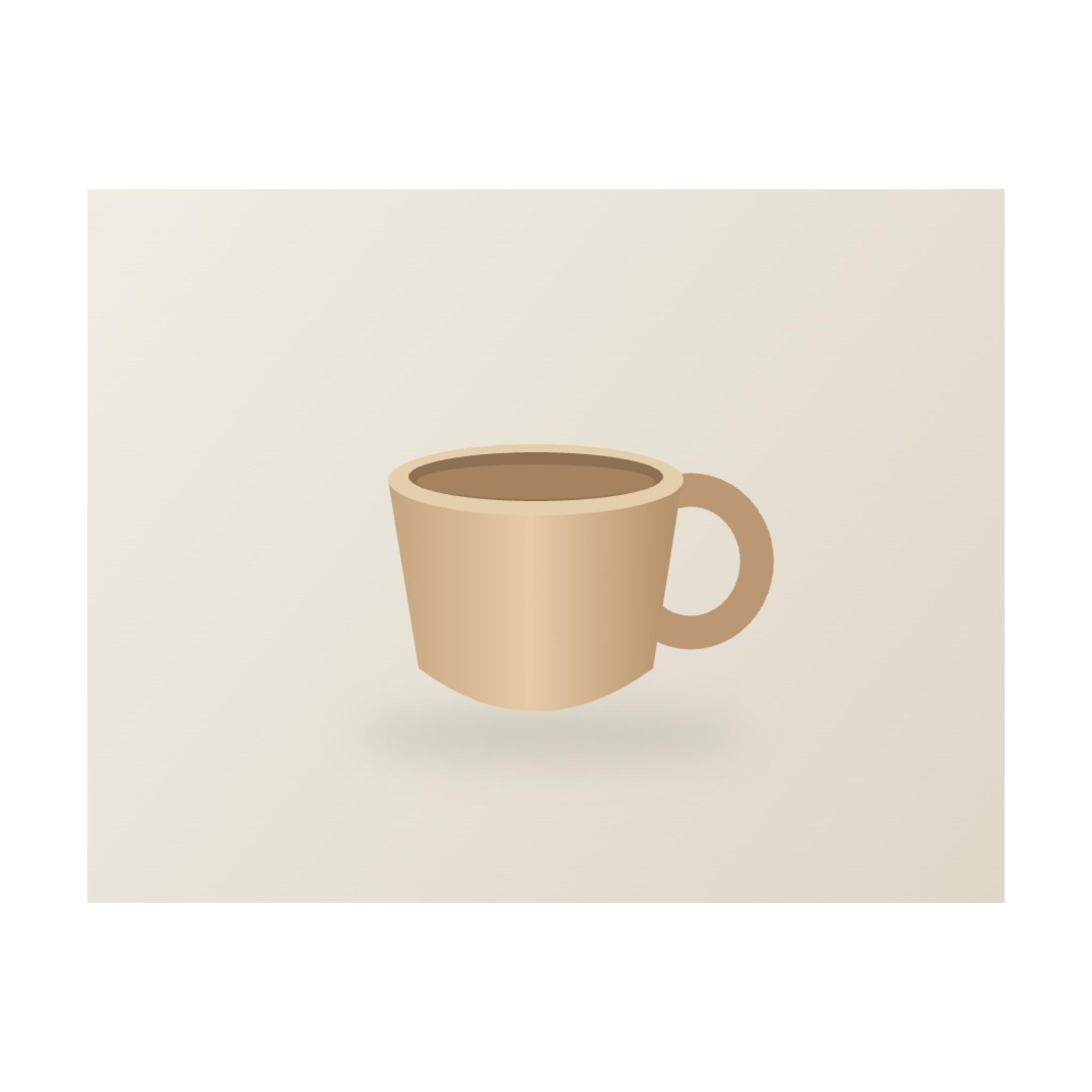 Mug illustration inside a square image with white space around the full source image